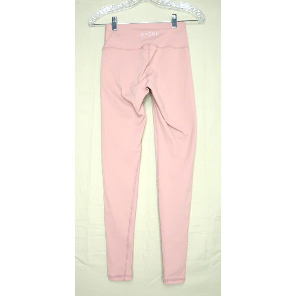SASKI Collection Core Leggings High Rise Full Length Pink Women's Size XS EUC - Picture 6 of 10